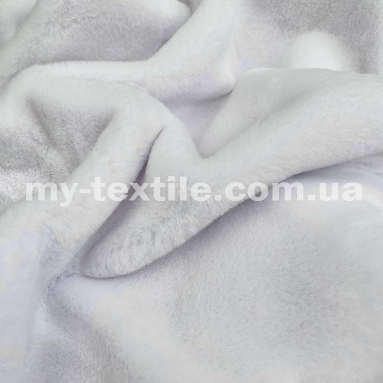 Штучне хутро мокрий кролик 1 см 400г/м2 Білий