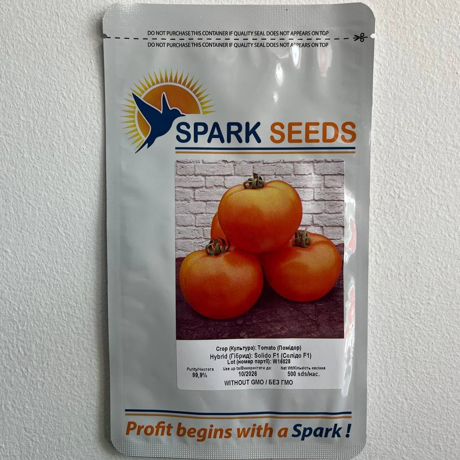 Солідо F1 500 шт Lark Seeds Томат Детермінантний Насіння (Солидо F1 Томат Детермінантний Насіння), фото 1
