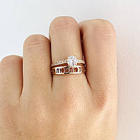 Золотое помолвочное кольцо Я тебя люблю с фианитами КП1770 2.47, 17.5