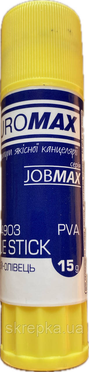 Клей-олiвець BUROMAX 15 г PVA JOBMAX 4903