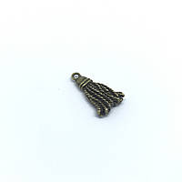 Металева накладка "Пензлик" 20х12мм для створення прикрас Кулон для браслетів і сережок колір бронзовий