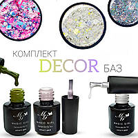 Набор баз DECOR для ногтей Magic Girl 6шт - 5 ml