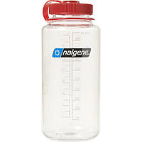 Пляшка для води Nalgene Wide Mouth 1L (Clear Red)
