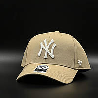 Оригінальна бежева кепка 47 brand MLB New York Yankees MVP  B-MVPSP17WBP-KH