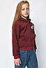 Спортивна кофта дитяча дівчинка на флісі  бордового кольору р.116 153361P, фото 2