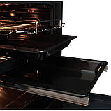 Вбудована вузька духова шафа 45 см з чорним скляним фасадом, сенсорний дисплей, Luxor HB 4509 BK Німеччина, фото 2