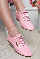 Туфли женские розового цвета на шнуровке р.38 157698P