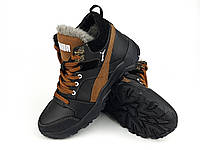 Зимові черевики тепле взуття для хлопчиків кросівки з натуральної шкіри 32 33 34 35 36 37 38 39 40 41