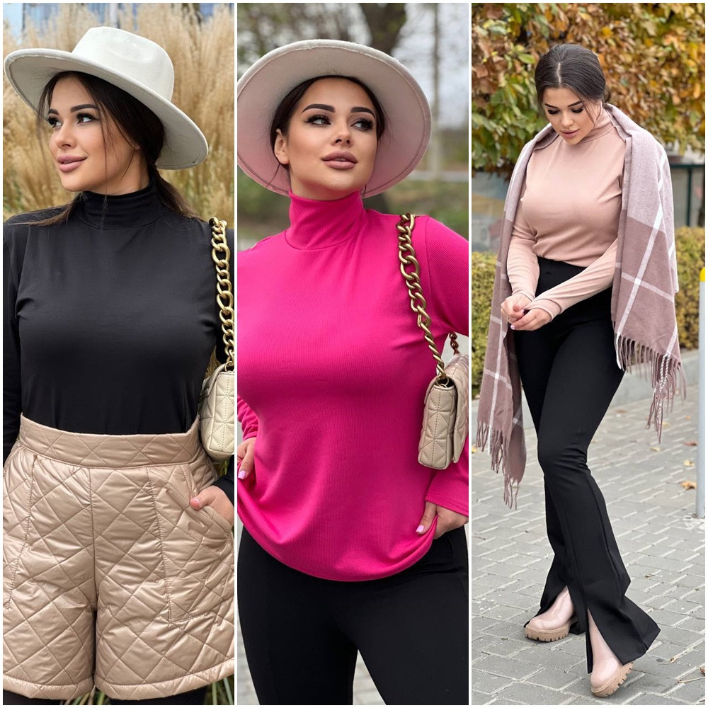 Гольф базовий із довгими рукавами мустанг весна-осінь розміри норма та батал