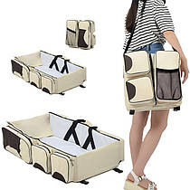 Сумка-органайзер для мами на коляску Baby Bag - Travel Bed 74х35см пеленальний матрацик з бортиками