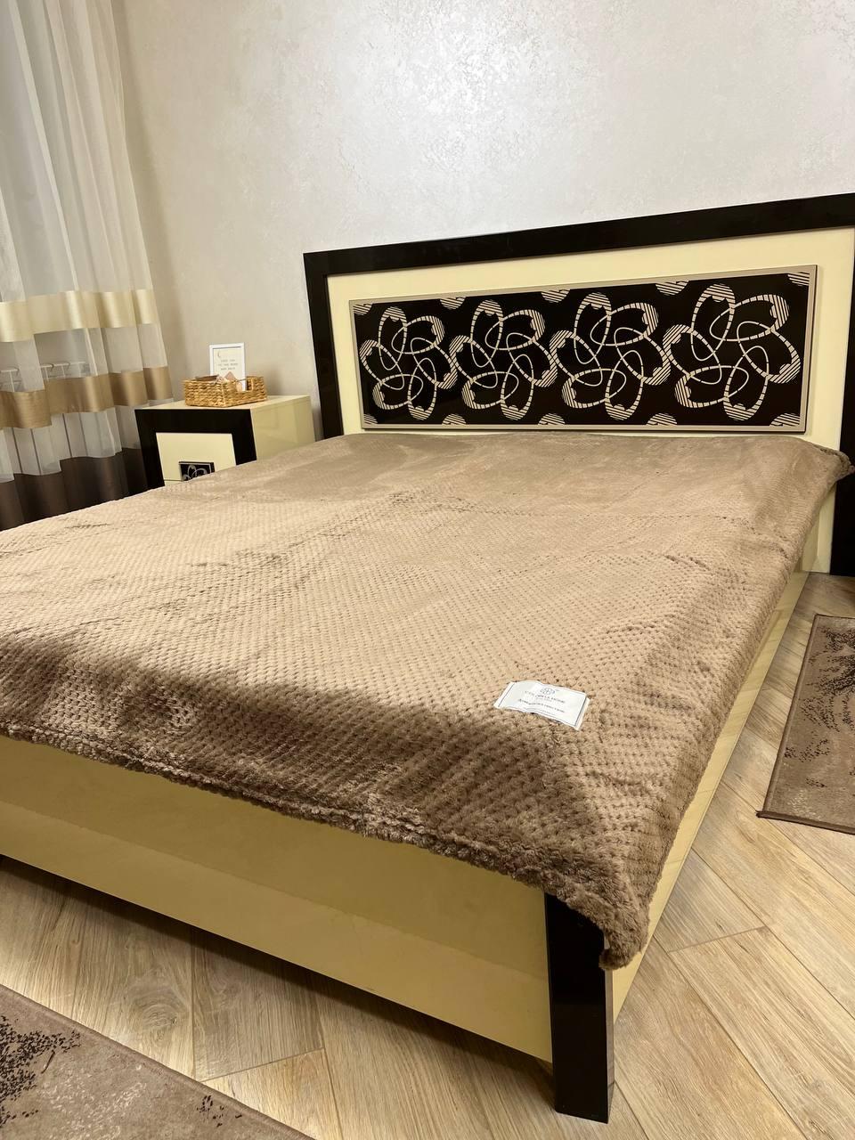 Плед бамбуковий соти пісочний 200*220см