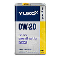 Yuko Max Synthetic A&A 0W-20 4л (22063) Синтетическое моторное масло
