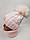 Дитячі польські зимові в'язані шапки на флісі з зав'язками оптом для дівчат, р.46-48, Ambra (Польща), фото 2