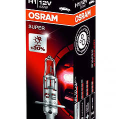 Лампа 12V H1 55W + 30% Super "Osram" (64150 SUP) (1шт)