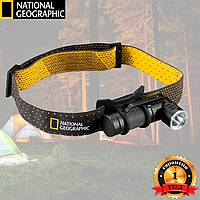 Профессиональный налобный Фонарь Яркий налобный фонарик National Geographic Iluminos Led Flashlight 450 lm