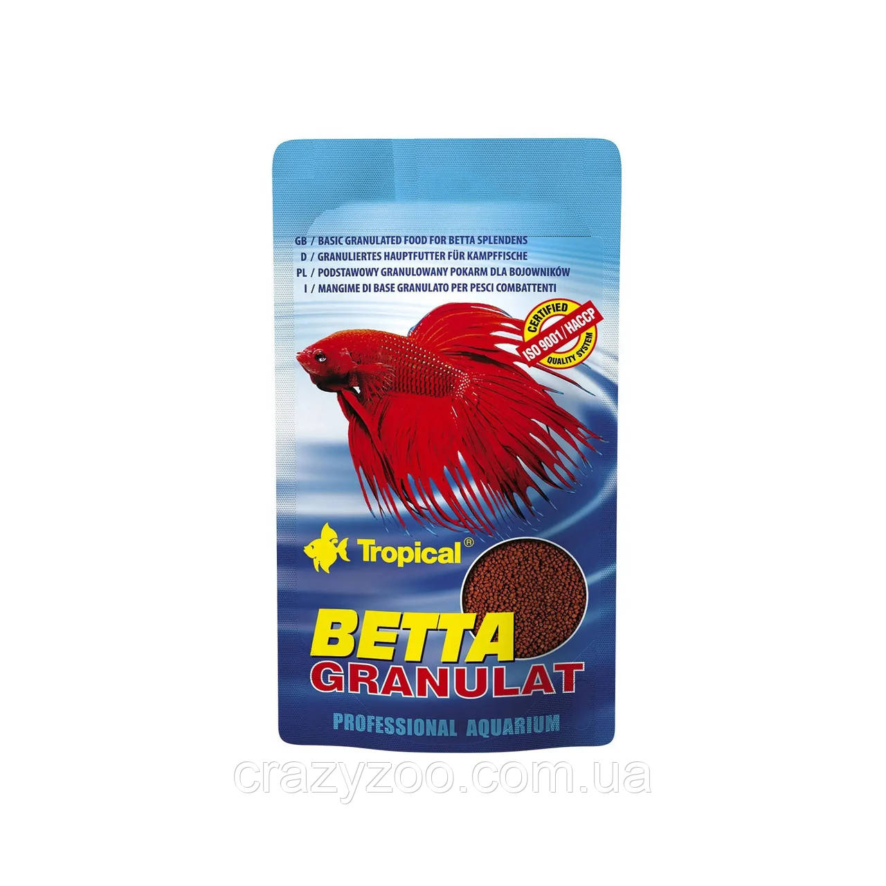 Корм Tropical Betta Granulat для акваріумних риб у гранулах 10 г (5900469614419)