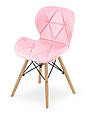 Стілець еко шкіряний рожевий ELVA_3798, фото 3