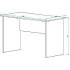 Письмовий стіл у кольорі Дуб венге довжиною 120 см без шухляд та полиць, фото 2