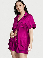 Піжама  Satin Short Pajama Set Raspberry Cooler Logo Jacquard S Victoria's Secret