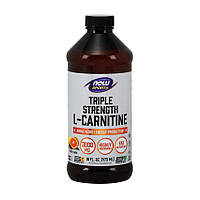 Жидкий жиросжигатель для тренировок L-карнитин L-Carnitine Liquid 3000 mg (473 ml, citrus), NOW Bomba