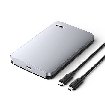 Корпус для жорсткого диска UGREEN Type-C to 2.5" Inch SATA Hard Drive Enclosure + кабель Type-C (сірий) CM300