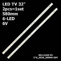 LED подсветка TV 32" LIBERTON 32AS1HDTA1 MS-L1343 V2 2017-01-04 LA012 28MK300B88R0100086305106 A4 M204 1шт.