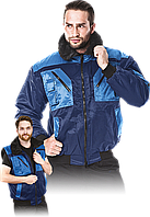 Куртка робочая зимняя с отстегивающимися рукавами и подкладкой REIS ICEBERG GN темно-сине-синяя