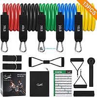 Набор трубчатых амортизаторов RECREDO Resistance Bands Set 5 шт 4-68 кг, США