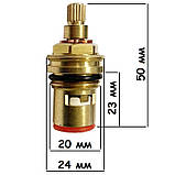 Кран-букса керамічна 1/2" двох-вентильного змішувача EUROPRODUCT, фото 3