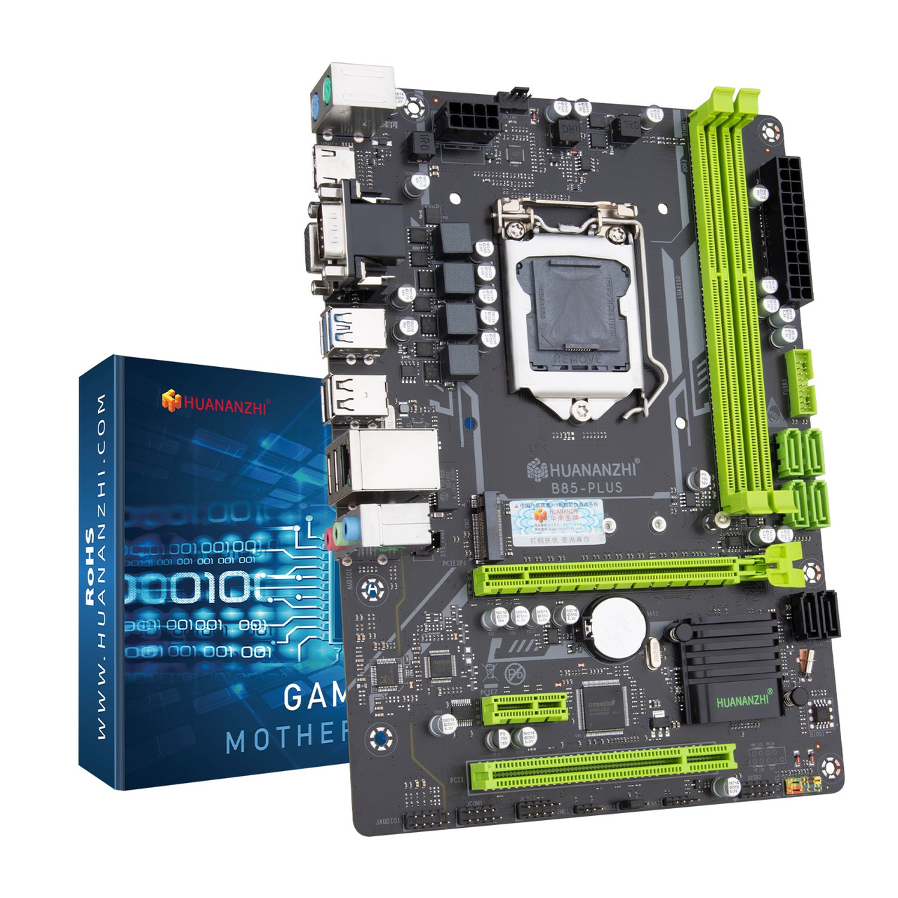 Материнська плата Huanan B85 Plus Socket 1150 (s1150, Intel b85, PCI-Ex16) DVI/VGA/HDMI