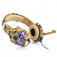 Ігрові дротові навушники Kotion Each G9600 з підсвічуванням (Камуфляж)