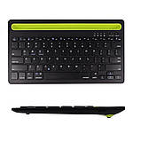 Бездротова комп'ютерна клавіатура Bluetooth із підставкою для телефону планшета двоконтактна портативна, фото 5