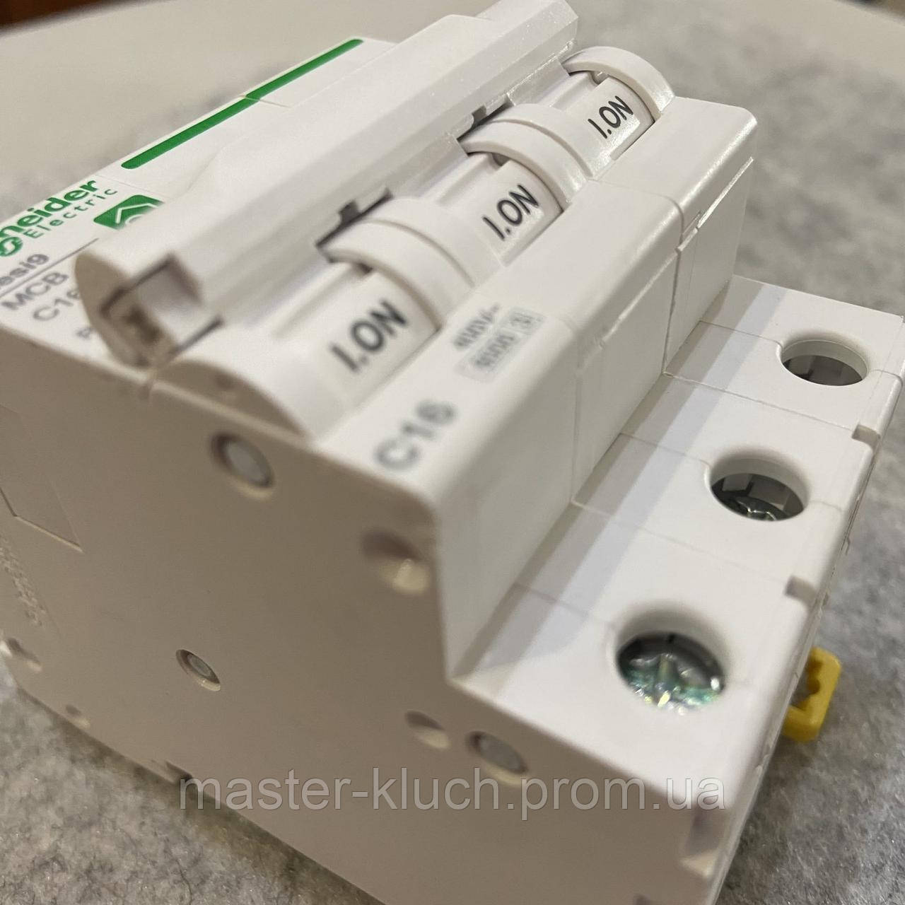 Автоматический выключатель Schneider Electric Resi9 16A 3P C - фото 4 - id-p1805484959