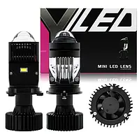 Лампи автомобільні LED H4 Лінзи D37мм 110W/16000LM/6000K 3570+1860 Module 9-30V Canbus Y3