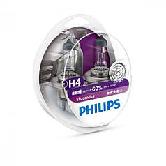 Лампа 12V H4 60/55W + 60% Vision Plus "Philips" (Box-2шт) (12342VPS2)