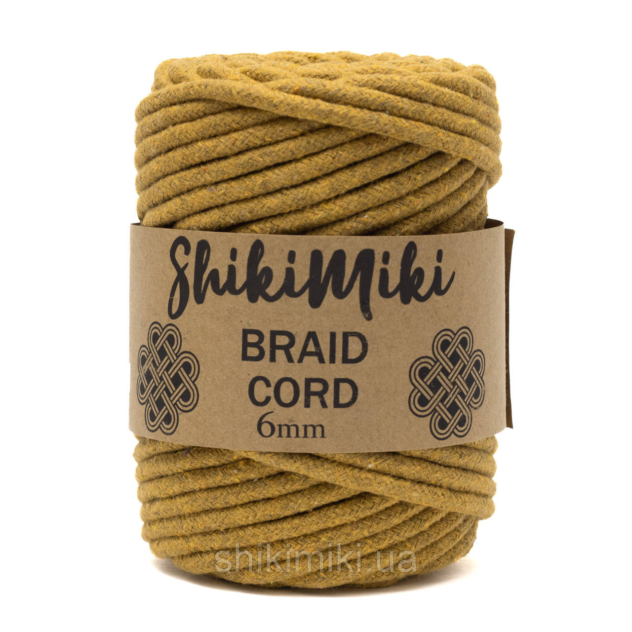 Трикотажний бавовняний шнур Shikimiki Braid Cord 6 мм, колір Гірчиця, фото 1