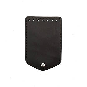 Клапан для міні сумки з кнопкою (15*10), колір Шоколадний