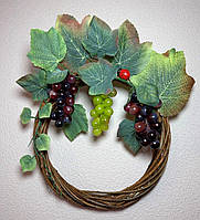 Осінній віночок «Виноградна лоза».Святковий декор.