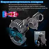 Лампи автомобільні LED H4 Лінзи D40 мм 70W/16000LM/6000K 7035+7535 Module 9-30V Canbus F40, фото 3