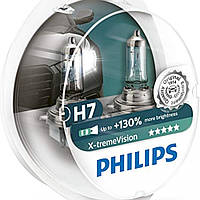 Лампа Philips 12V H7 55W +130% X-treme Vision Автомобильные лампы для фар Box-2шт