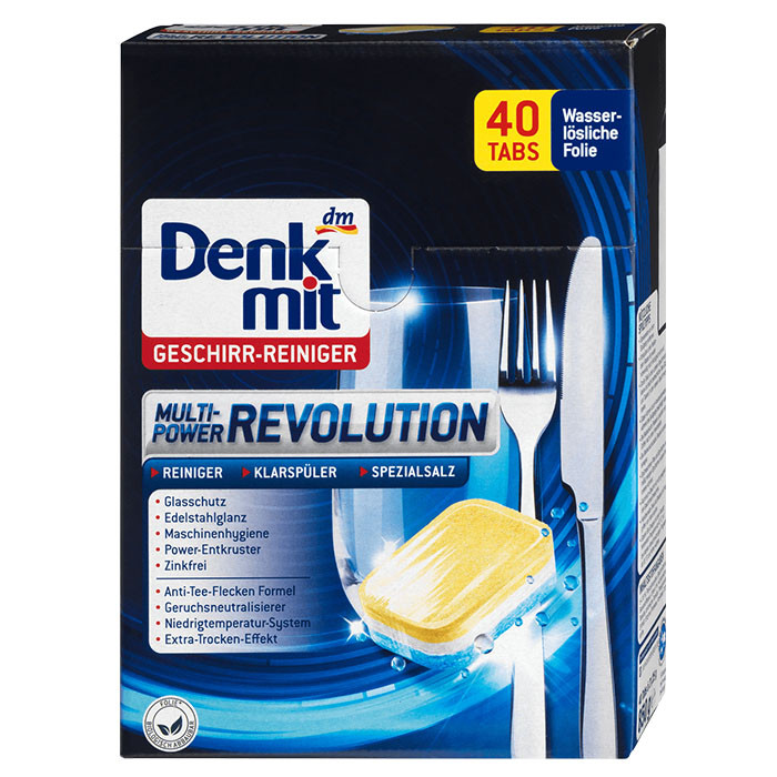 Таблетки для посудомийки Denkmit Revolution 40 шт