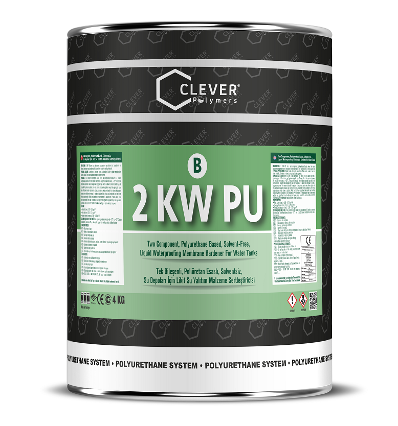 Клевер 2КВВ ПУ / Clever 2KW PU блакитний - поліуретанова гідроізоляція для водосховищ  к-т 6 кг