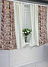 Кухонний набір штор "Квітковий Сад", Коричневий №2, фото 7
