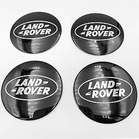 Наклейки на ковпачки заглушки в диски LAND ROVER (Ленд Ровер) 56 мм Чорний 4 шт