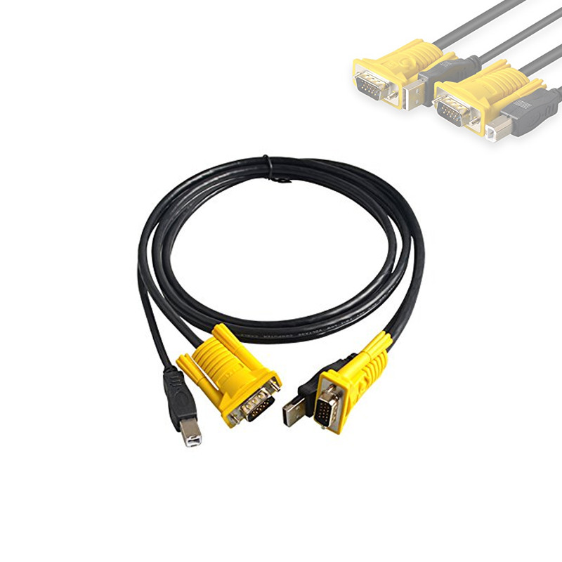 Кабель для KVM свіча VGA + USB, 1.4м (ID#1108043371), ціна: 126.10 ...