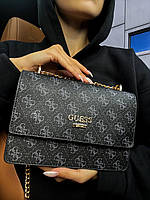 Женская сумочка гесс серая Guess стильная молодежная сумка через плечо