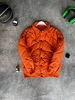 Мужская осенняя куртка оранжевая
