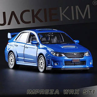 Игрушка металлическая спортивная машинка Субару Subaru Impreza WRX