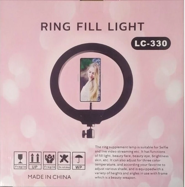 ❤️Кільцева USB LED лампа LC-330 33см, 1 кріплення, фото 1
