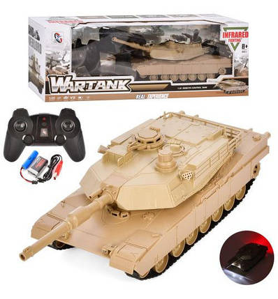 KMCX01A Танк 2.4G, р/у, 33 см, 1:30, акум, USB-зарядний, світло, у коробці 52-18-14см, фото 3